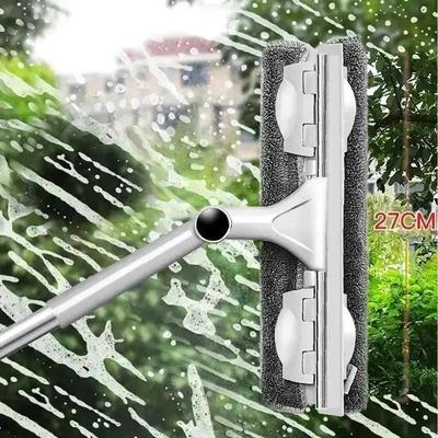1 Pièce Nouvelle Brosse à Long Manche Nettoyeur de Fenêtre Raclette à Verre Tige Télescopique Tête Rotative Outils Accessoires Nettoyage Ménager