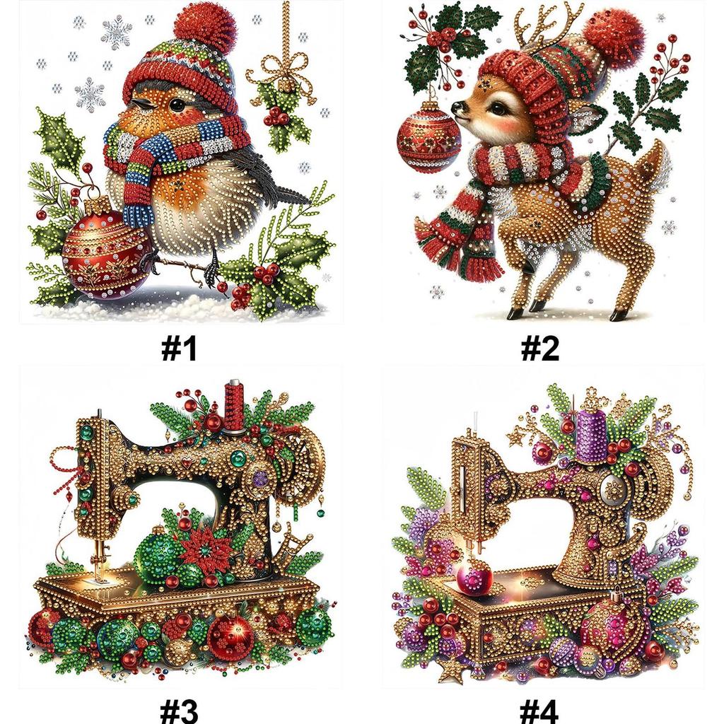 Xmas Diamond Art Kits for Home Office Wall Decor DIY Gem Art Diamond Painting Kits Crystal Rhinestones Diamond Painting 30x30cm