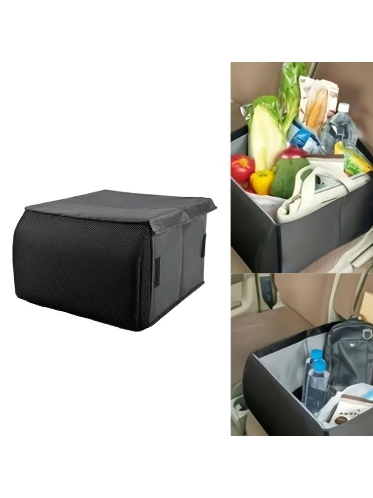 Heavy Duty Oxfords Fabric Car Storage Bin Foldable Grocery Box For SUV Sedan And MPV With Reinforced Stitching