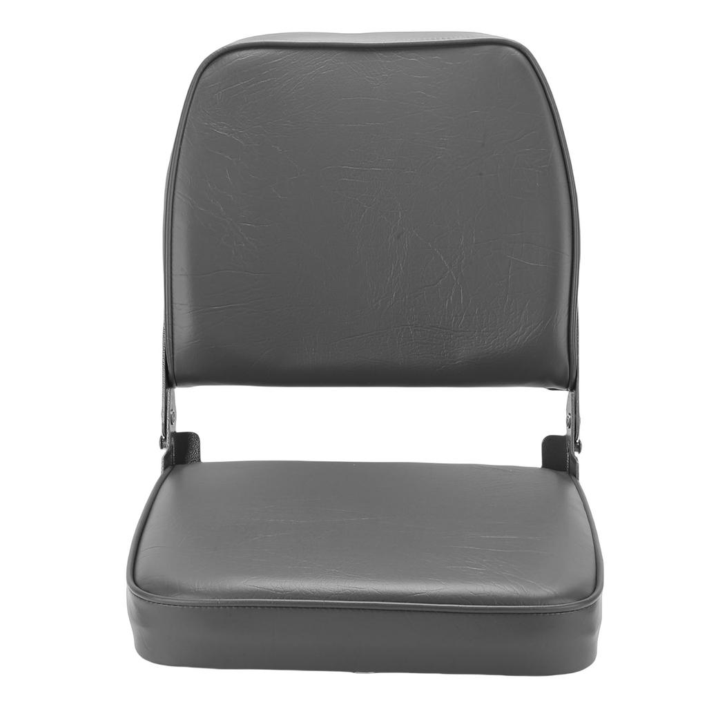 Folding Boat Seat with Backrest, Thick Foam Padding, Heavy Duty Marine Grade Aluminum Hinge, Lightweight Foldable Chair for Bass Canoe Pontoon Boats