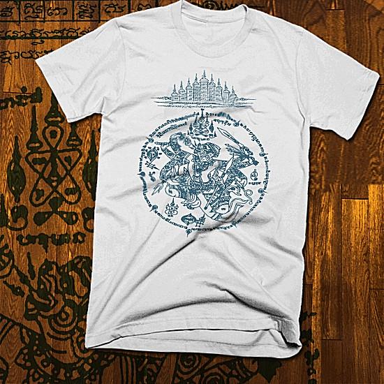 

Muay Thai T-shirt Thai boxing Sak Yant god Tattoo Thai Boxer Martial Arts tee S