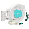 Garden Hose Reel Water Hose Reel 35+2 M Wall Support + Handle 180 Degrees Swivel 55 X 20 X 42 Cm Light Grey