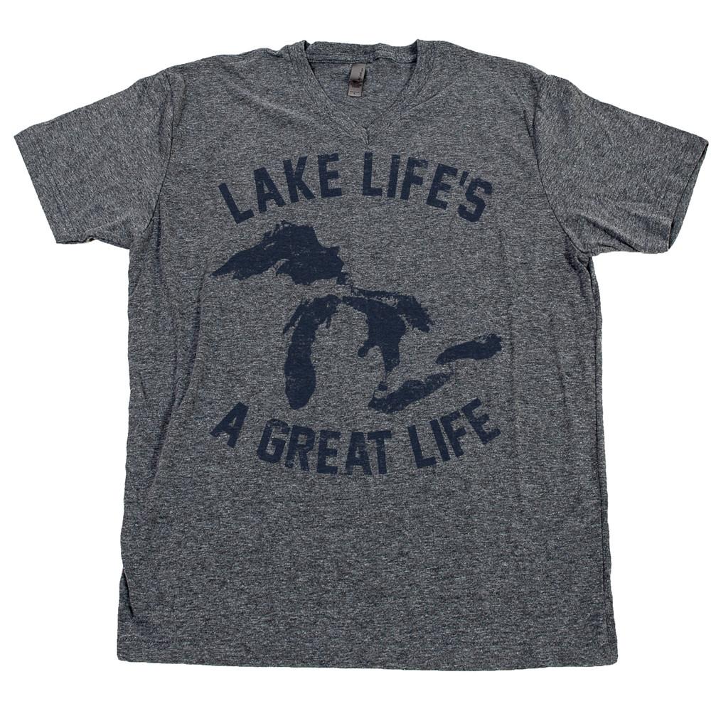 Lake Life T Shirt Great Lakes Girl Love Boat Hair Dont Care Michigan Boating Tee