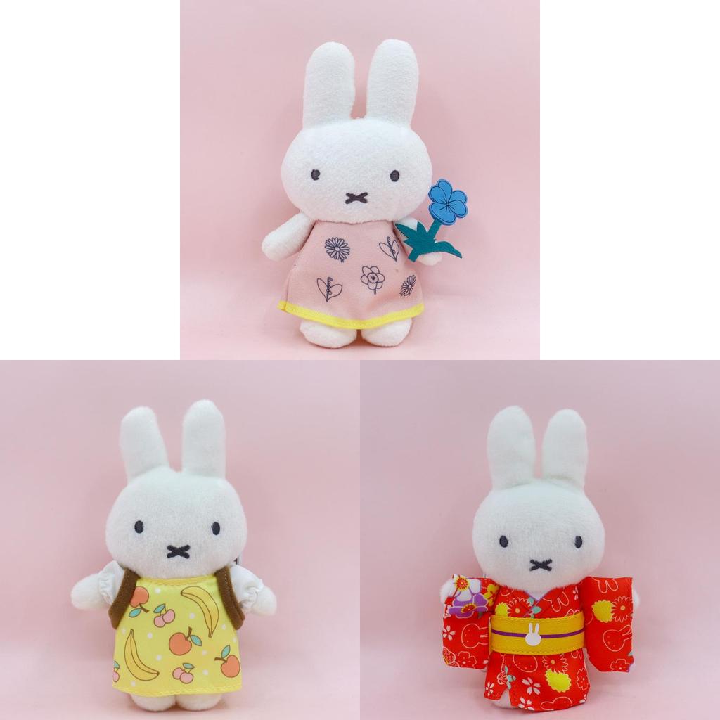 Frühlings-Kirschblüten-Stofftier mit Fruchtkleid und Hasenanhänger für Kinder
