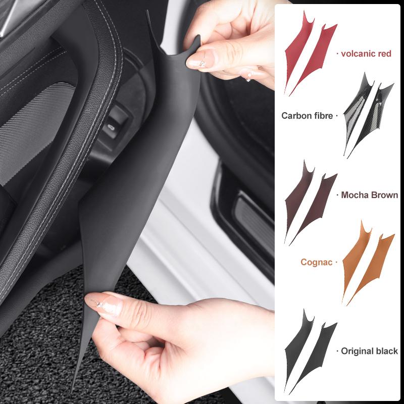 BWZ1 2026 Car Sticker 2PCS Car Inner Door Pull Handle Panel Pull Trim Covers Auto Accessories Fit For BMW 5 Series G30 G38 2018-2023