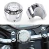 KIMISS 7/8" 1" Aluminum Alloy Motorcycle Handlebar Mount Watch Precise Time Record Dial Clock for Bike/Cruiser/Chopper White