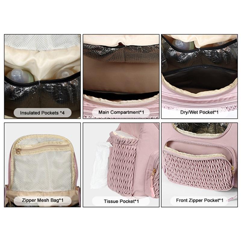 Mama Wickeltasche Baby Kinderwagen Organizer Rucksack Große Kapazität Outdoor Reise Schwangerschaftstasche Mit Isoliertem Fach Wickelauflage