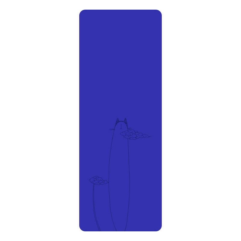 Non-slip, Sweat-absorbing, Personality Cartoon Yoga Mat - Natural Rubber, Widened & Long for Fitness and Plank Support