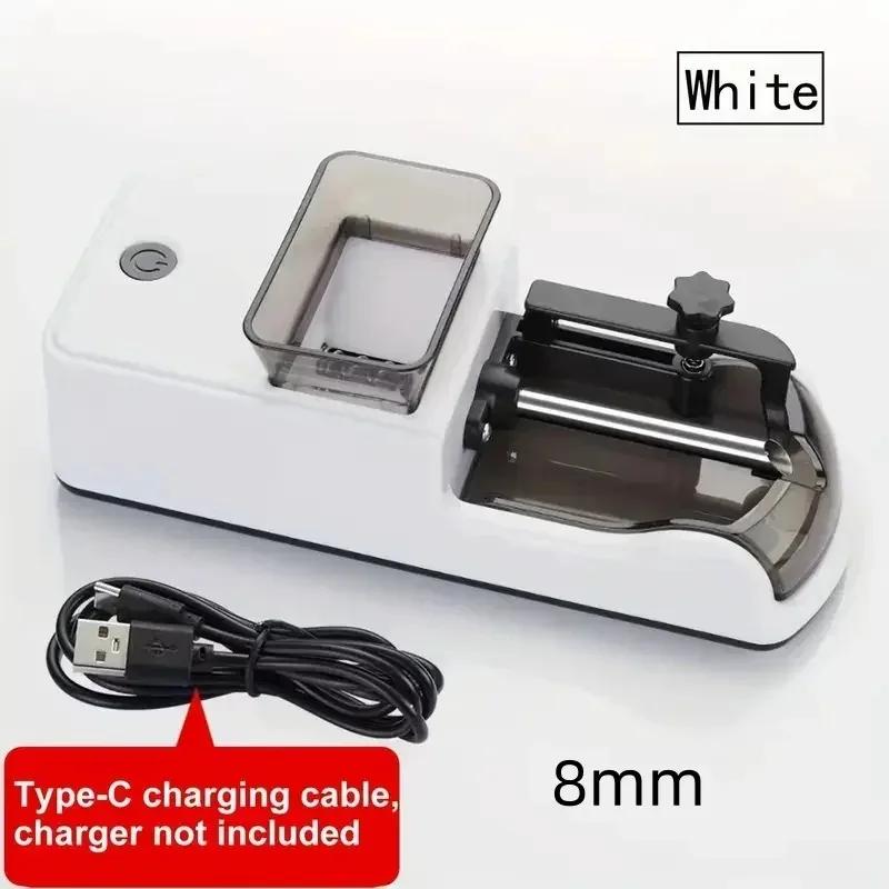 Automatic Triple Size Electric Cigarette Rolling Machine, 8.0/6.5/5.5mm Adjustable High Power Roller for Home Use