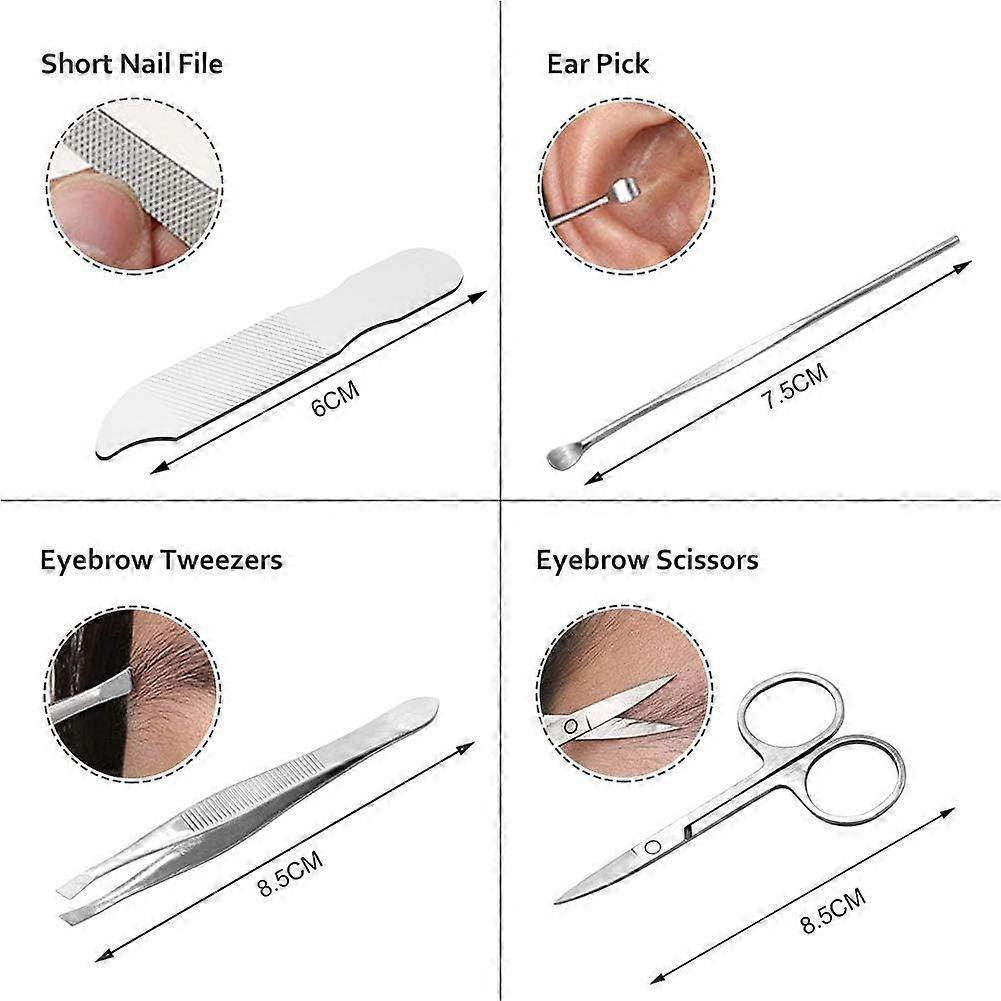 Set di tagliaunghie in acciaio inossidabile, Kit professionale per manicure e pedicure, Unghie