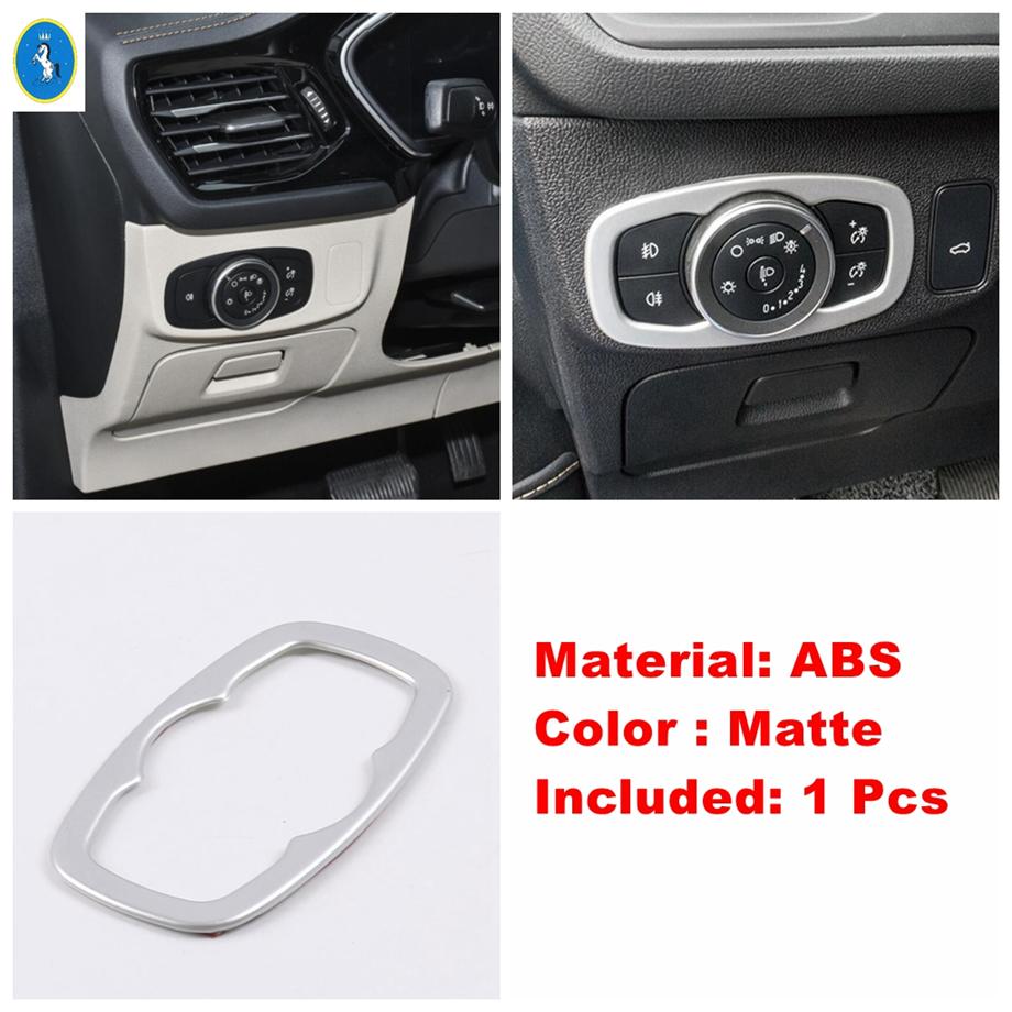 For Ford Focus MK4  - 2025 Matte / Carbon Fiber Look Car Headlight Head Lamp Switch Decor Cover Trim Inner ABS Accessories