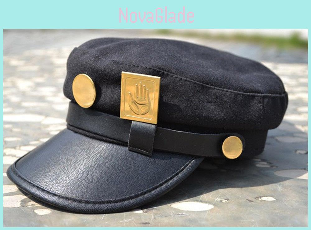 Hochwertige Jojo's Bizarre Adventure Mütze Jotaro Kujou Joseph Armeekappe Für Cosplay
