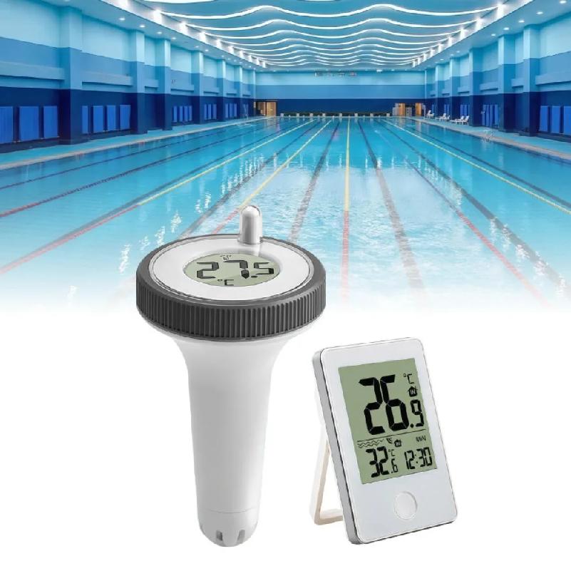 Wireless Pool Thermometer LCD Display 0.1℃ Accuracy Waterproof Digital Floating Thermometer Temperature Meter Pool Thermometer