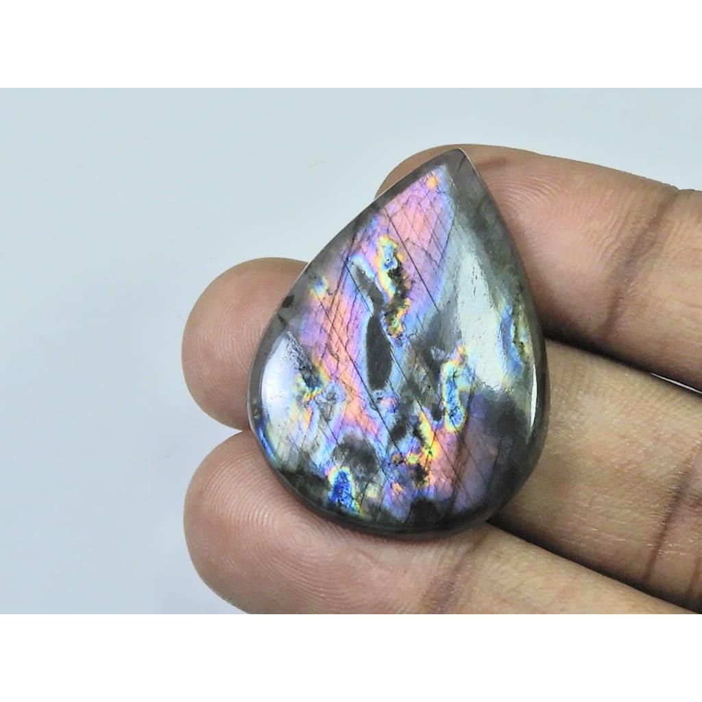 26X35X05MM Natural Purple Labradorite Spectrolite Pear Loose Gemstone 36Cts. D-425