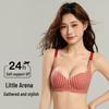 Red Push-Up Plaid Seamless Bra for Women: Lift & Enhance, No Underwire, Anti-Sagging, Ideal for Weddings