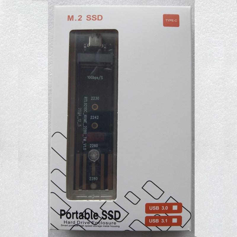 Transparent M.2 SSD Enclosure NVMe Single Protocol NGFF External Hard Disk Box for Laptop PC