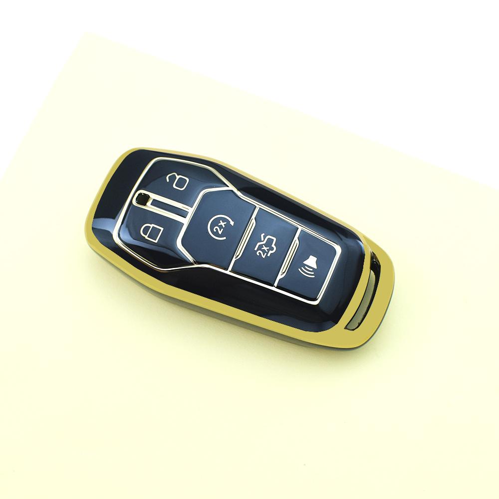 5 Buttons Keyless For Ford Edge Explorer Mustang Fusion F-150 Lincoln Mkz Mkc Platinum  F150 Lariat Tpu Car Key Case Cover