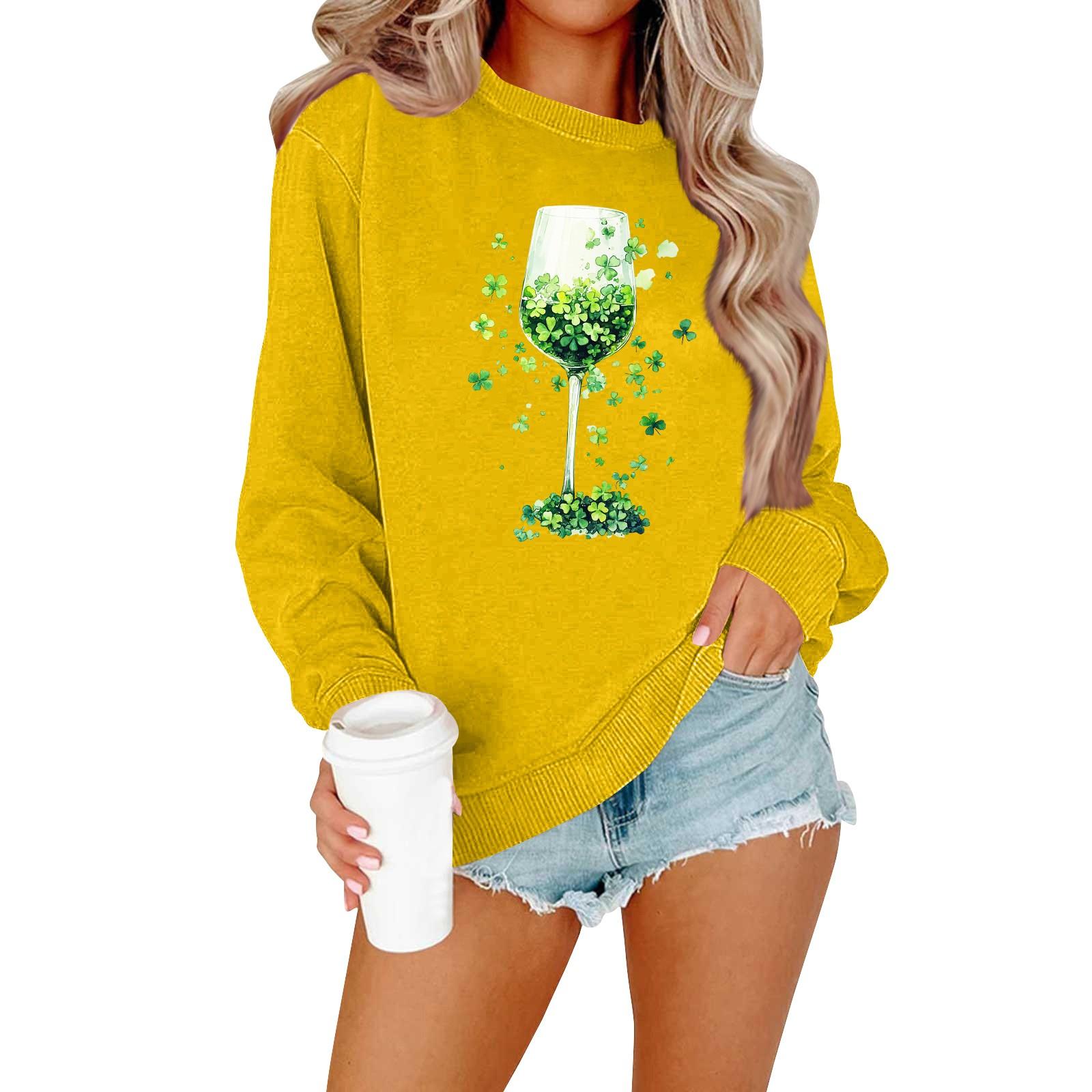 

Женская рубашка повседневная с длинным рукавом праздничная ул.. Футболка с изображением шеи Патрика XL жёлтый