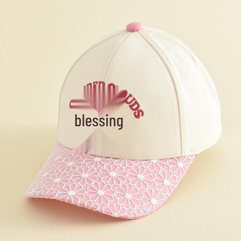 Stylish Cartoon Embroidered Duckbill Baseball Cap for Girls with Sun Protection.