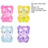 Clear Bear Squeeze Toy Stress Relief Glitter Bear Stress Sugar Ball Sensory Toy Soft Slow Rising Decompression Fidget Toy
