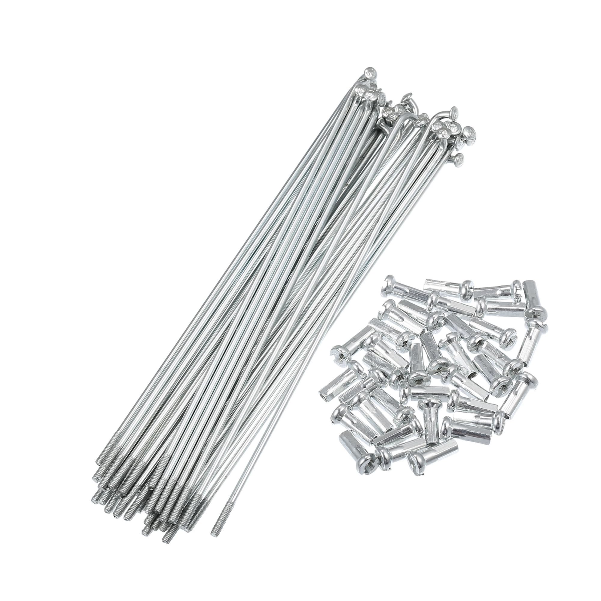 BULLSPANN Spokes Bicycle Galvanized Steel Spokes 14G J Bend with 130MM