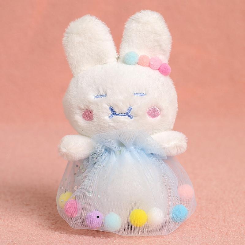 Cuter Rabbit And Plush Doll With Yarn Skirt Decoration For Gift