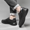 Men's shoes 2025 summer new outdoor versatile trend men's casual shoes solid color waterproof leather high-end sports shoes
