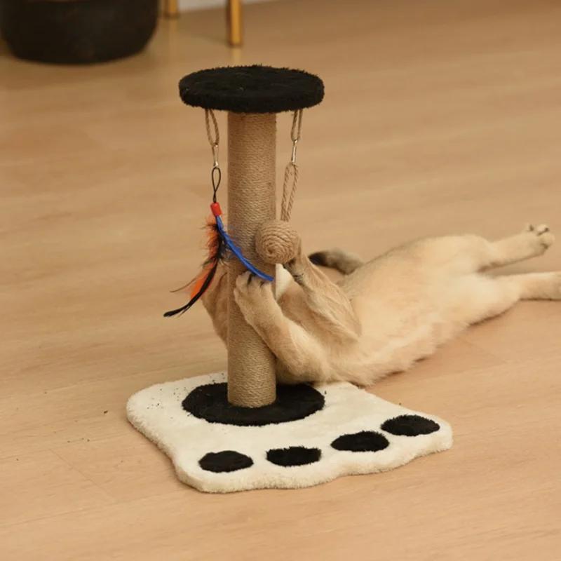 Cat Toys Cat Scratching Post Cat Tree House Grinding Paws Interactive Toys Protecting Furniture Sisal Rope Cat Climbing Frame