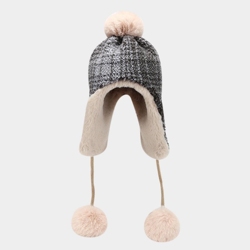 Утолщенная Плюшевая Ветрозащитная Шапка-Наушники для Женщин Осень Зима Модный Стиль красный