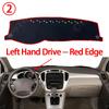 Dashboard Cover Protective Pad for Toyota Highlander XU20 2001-2007 Car Accessories Dash Board Sunshade Anto-UV Carpet