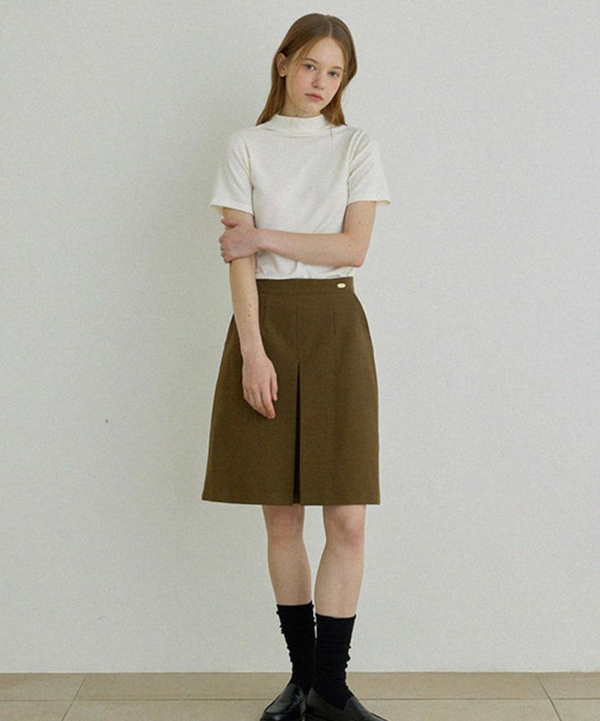 Aejeuipeu Fiore Midi Skirt (Brown)