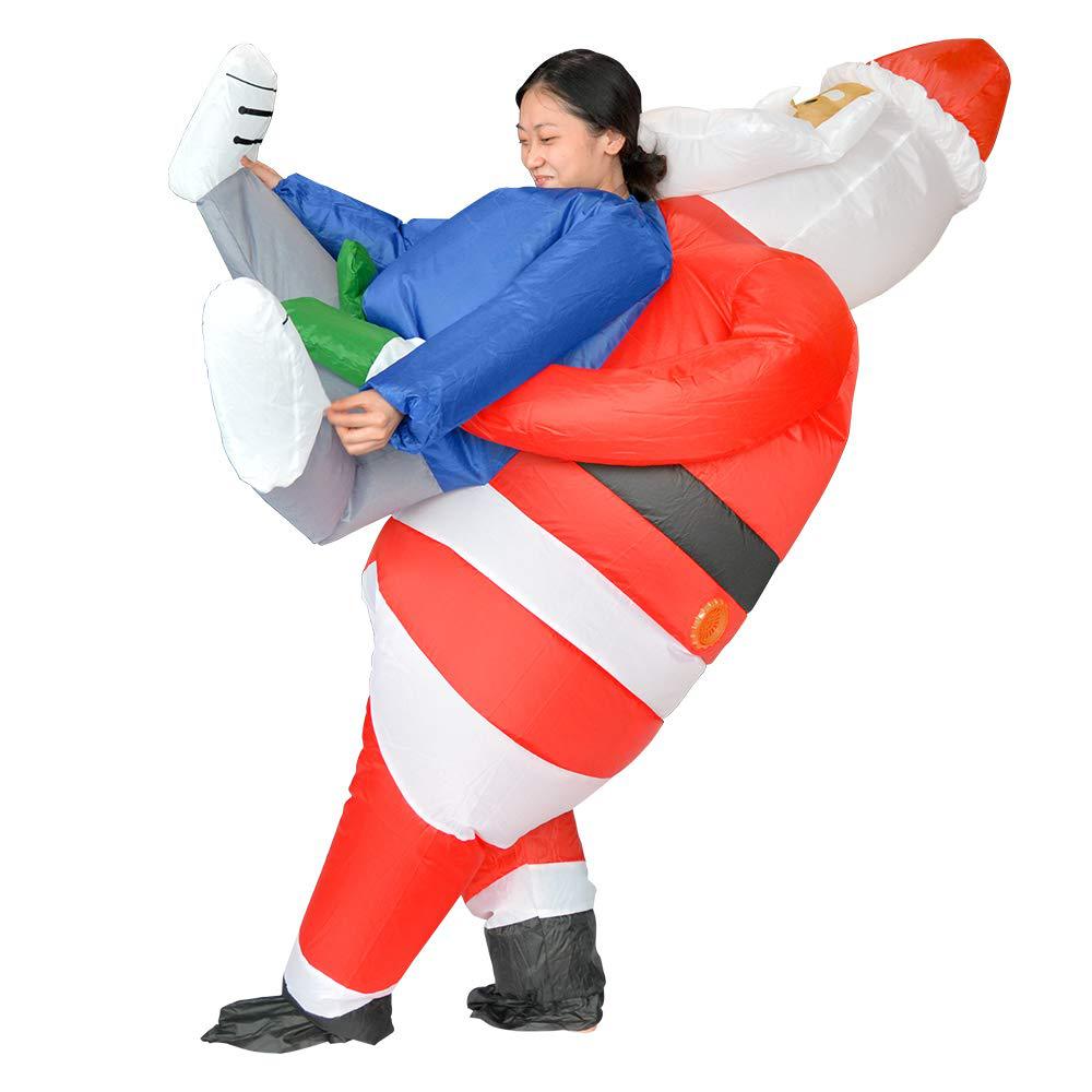 

Christmas New Dress Up Santa Hug Inflatable Costume Christmas Themed Party Funny Holiday Party Costumes One size fits all
