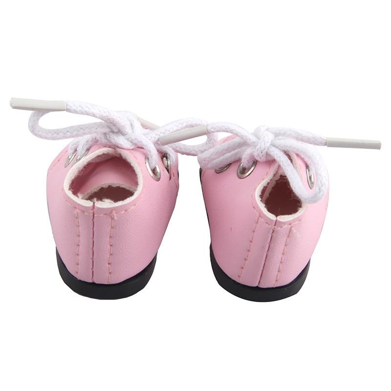 1 Pereche Pantofi Păpușă Pantofi PU cu Șireturi pentru Păpuși de 14 Inch Accesorii Jucării