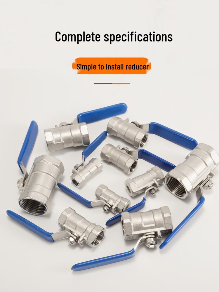 304 Stainless Steel Ball Valve, 1/2/3-Piece, Internal Thread Water Switch, Size DN15/DN10