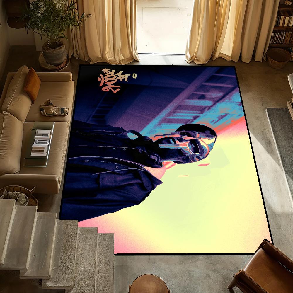Door Mat Anti-Slip Kitchen Bedroom Handmade Rapper m-MF singer Tufted Rug Carpet DOOM Living Room Entrance Decoration