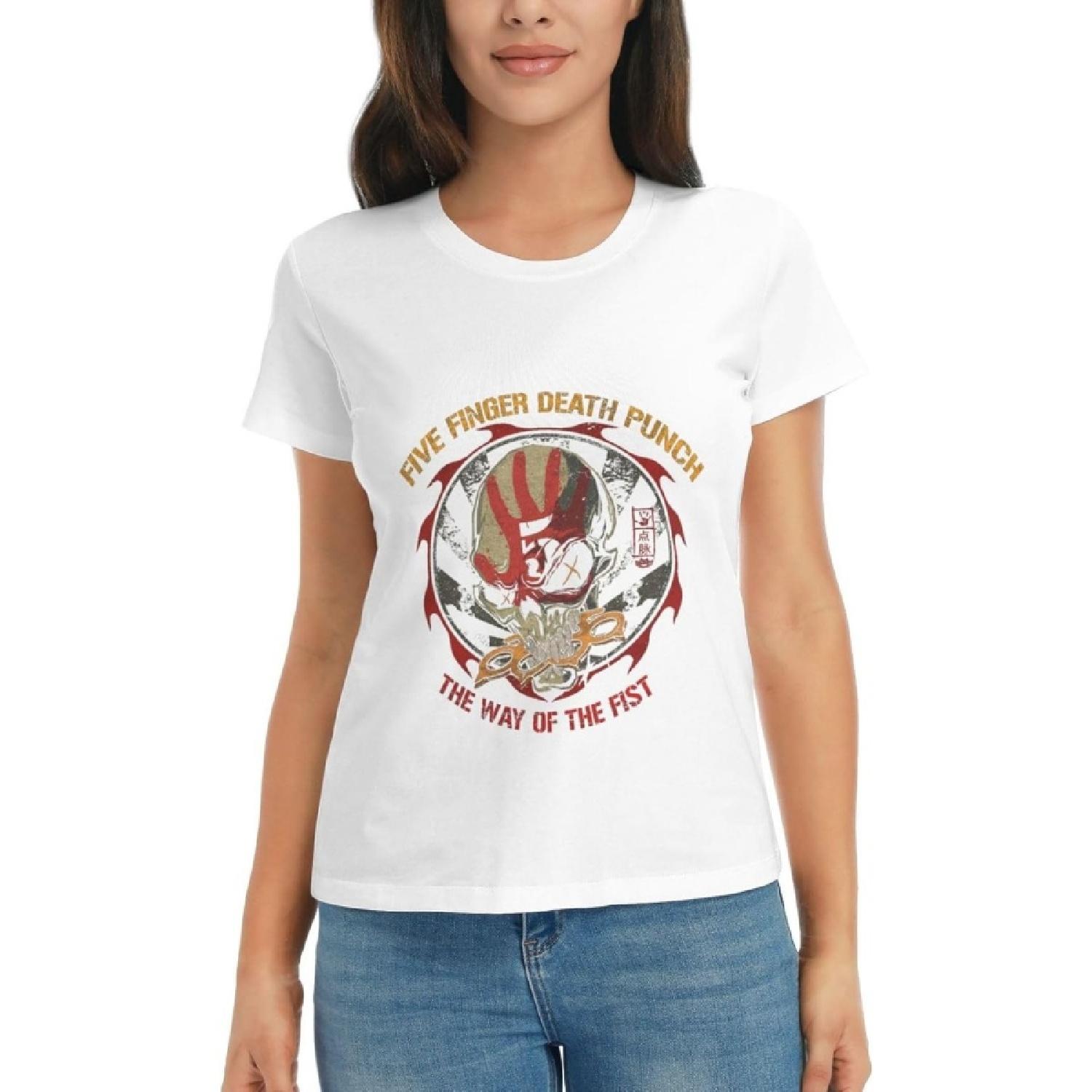 

Agrination Women s T-Shirts Five Finger Death Punch T Shirt Summer Casual Short Crew Short Sleeve Tops Tee(1) XXXXXL