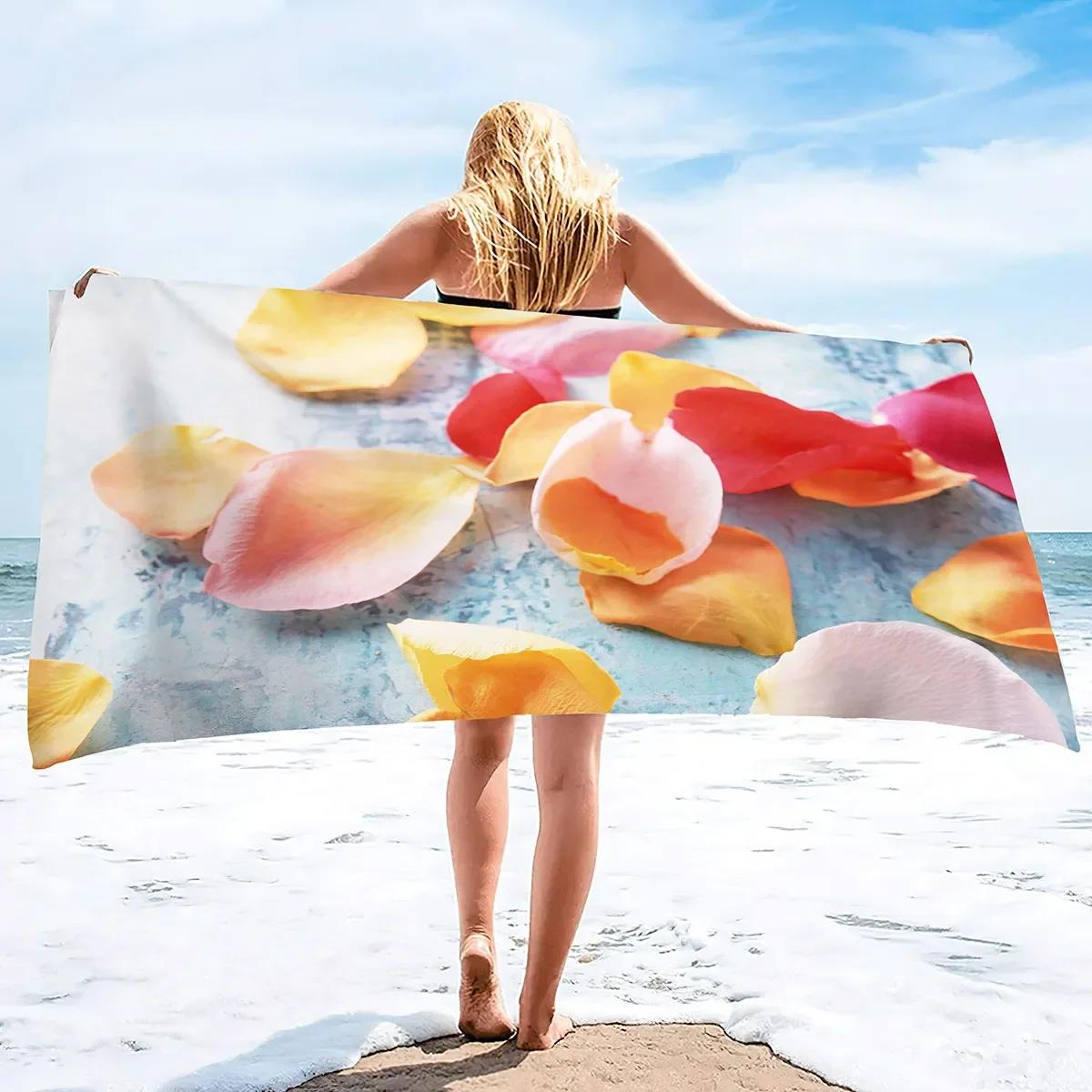 

Beach Towel Large Soft Quick Dry High Absorbent Towel Bath Towels Sandless Towels Perfect for Swim, Bathroom Tub and Camping W40*H60(CM)