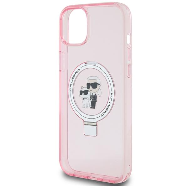 Karl Lagerfeld Klhmp15Shmrskcp Iphone 15 / 14 / 13 6.1 Różowy/Pink Hardcase Ring Stand Karl&Choupettte Magsafe