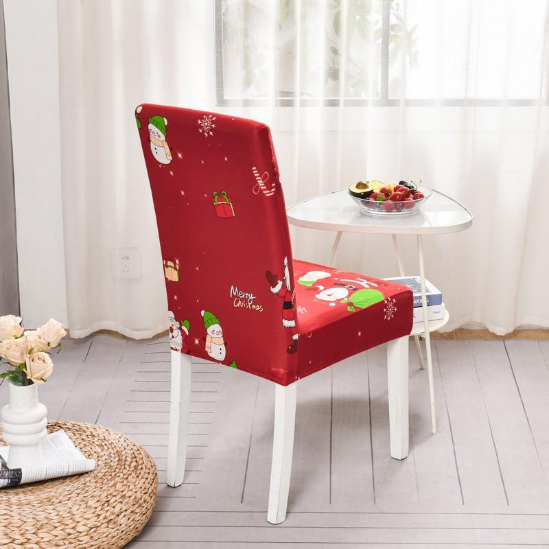 Christmas Decoration Stretch Covers Chair Cover For Dining Room Office Banquet Chair Protector Elastic Material Armchair Cover