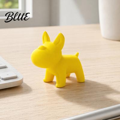 Puppy Figurine 3D Printed Cute Dog Figurine Small Yellow Statue for Desk Nordic Style Decor Shelf Home Office Decor Minimalist Animal Ornament