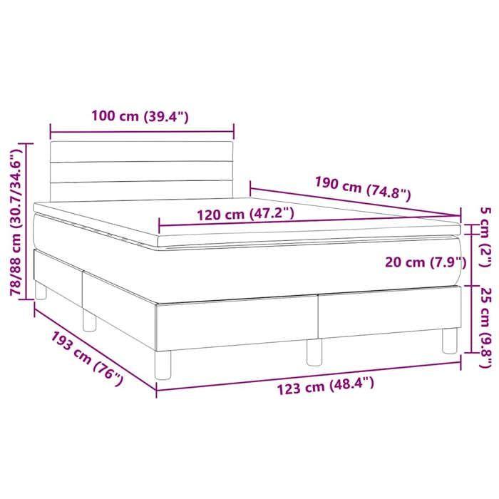 VidaXL Slat Bed Base with Mattress and LED, Upholstered Bed, Double Bed, Adult Bed for Interior Bedroom, 3270096