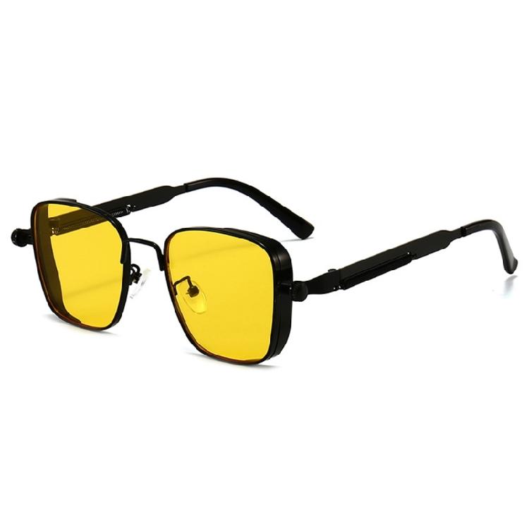 Unisex Retro Quadratische Sonnenbrille Steampunk Hip Hop Für Erwachsene Stylisch In Verschiedenen Farben