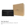 Coach Gepunktete Leder-Schultertasche mit Kieselstruktur, Crossbody-Tasche, Clutch, Klein, Damen, Schwarz CE772-V5BLK
