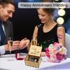 Wooden Music Box Manual Handle Soothing Melody Engraved Words Mini Mechanical Musical Box Girlfriend Boyfriend Wife Husband