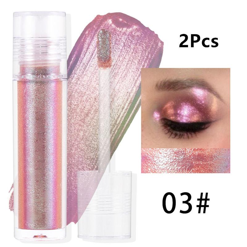 Glitter Liquid Eyeshadow Holographic Metallic Shimmer Long Lasting Waterproof Highly Pigmented Eye Makeup Highlighter