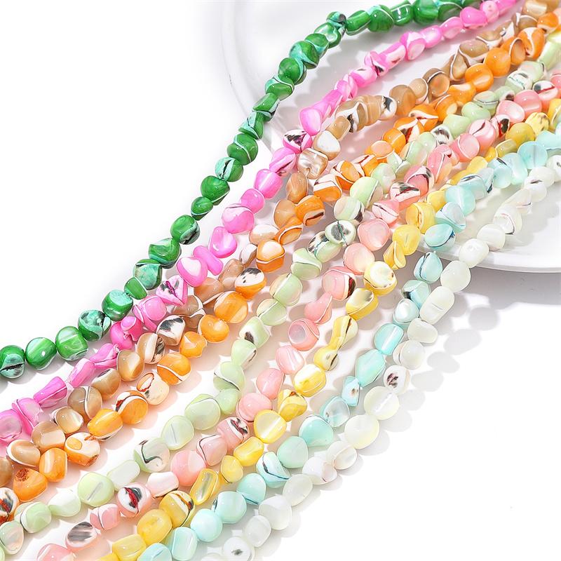 55Pcs Natural Colored Horseshoe Snail Irregular Leather Small Stone Beads For DIY Necklace Bracelet Earrings Jewelry Making