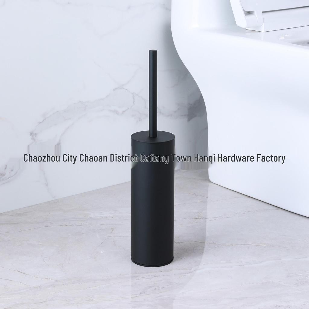 Stainless Steel Toilet Brush, Detachable & Washable, Wall-Mountable & Floor-Standing, Long Handle for Bathroom Use.