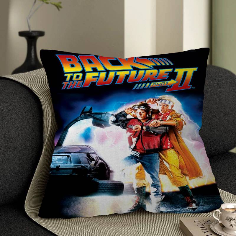 Classic Movie Clips Back To The Future Delorean Time Machine Pillow Anime Pillow Sofa Bed Head Pillow Cover x cm