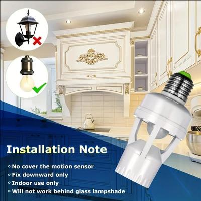 E27 PIR Bewegungssensor Lichtfassung Smart Glühbirnenhalter Adapter AC 110–240V LED Lampensockel Konverter für Hausautomation Lichtsteuerung