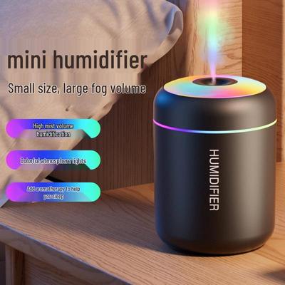 Bunter USB-Auto-Luftbefeuchter: Leiser Aromatherapie-Luftreiniger mit großem Sprühnebel
